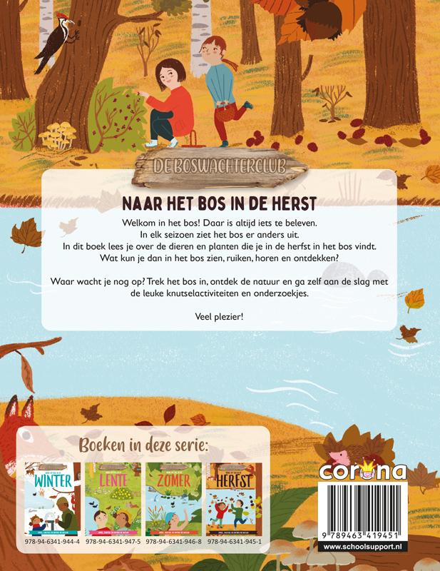 Achterkant van Naar het bos in de herfst