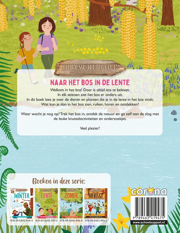 Achterkant van Naar het bos in de lente