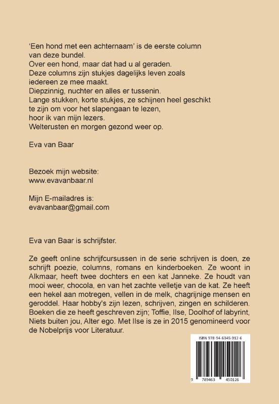 Achterkant van Een hond met een achternaam