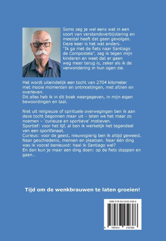 Achterkant van Per fiets van Tilburg naar Santiago de Compostela