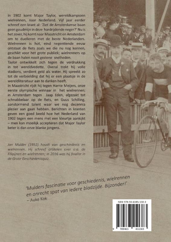Achterkant van Major Taylor raast door Nederland