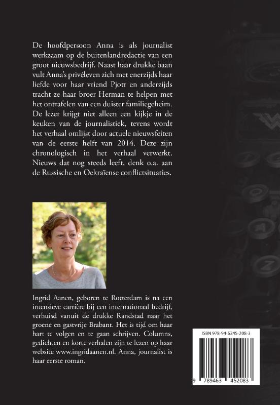 Achterkant van Anna, journalist