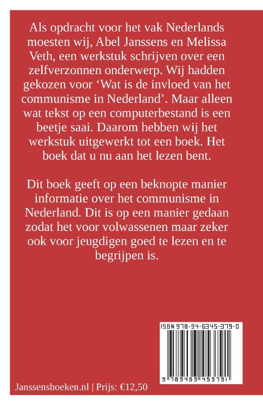 Achterkant van Het communisme in Nederland, vergane glorie of springlevend?