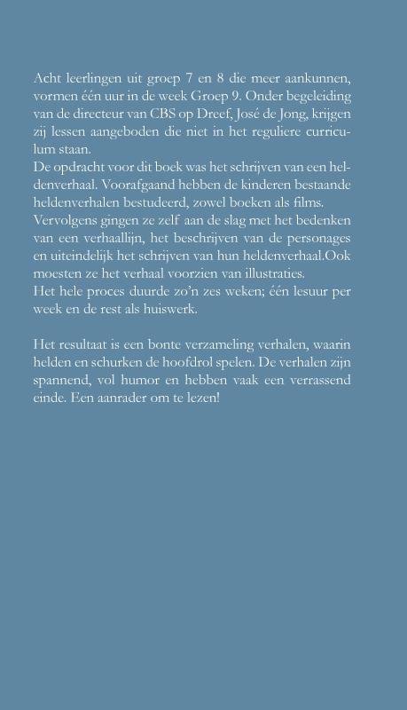 Achterkant van De Helden van CBS Op Dreef