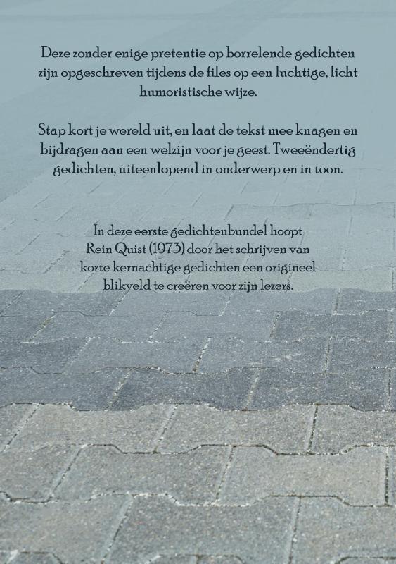 Achterkant van Filegevormde gedichten