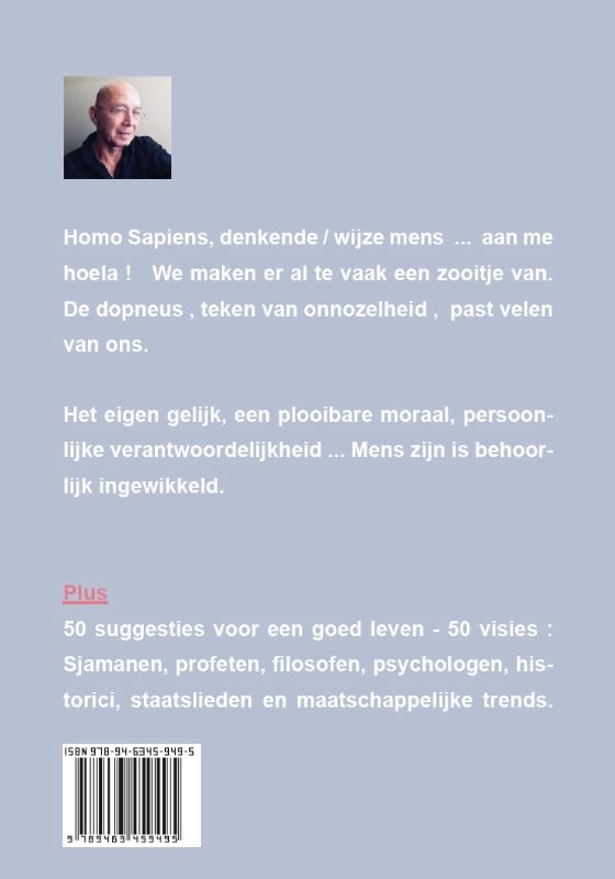 Achterkant van Mens zijn