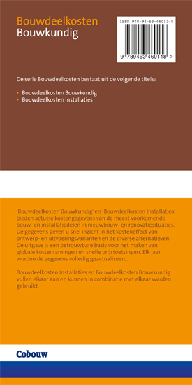 Achterkant van Bouwdeelkosten Bouwkundig 2018