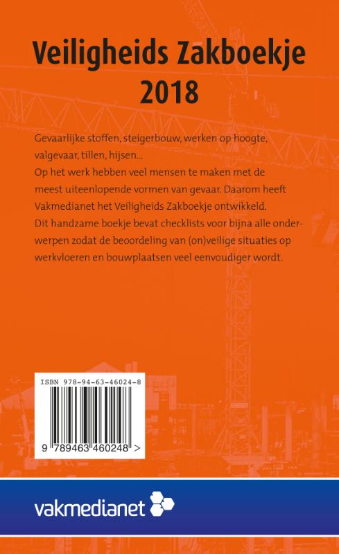 Achterkant van Veiligheidszakboekje 2018