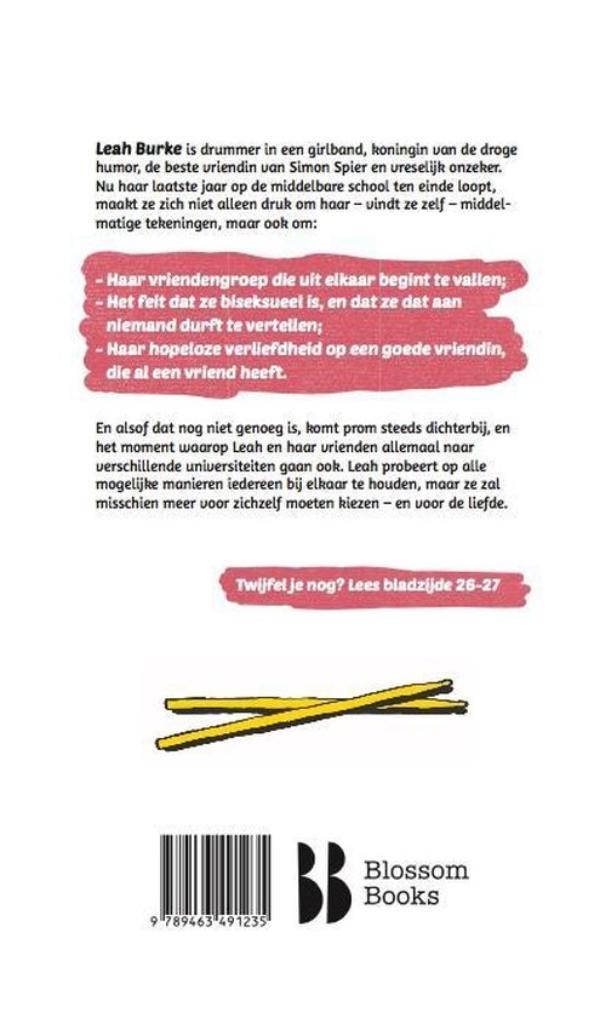 Achterkant van De eigenzinnigheden van Leah Burke
