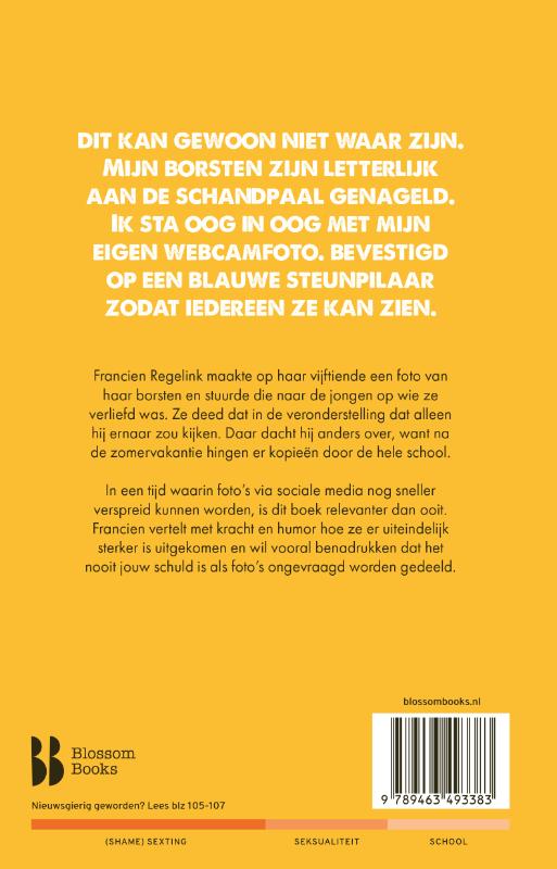 Achterkant van Francien laat je tieten nog eens zien