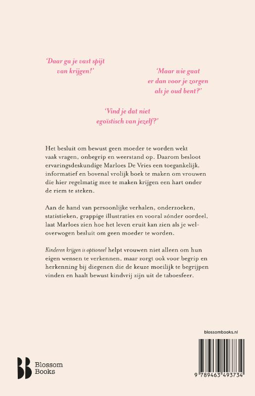 Achterkant van Kinderen krijgen is optioneel