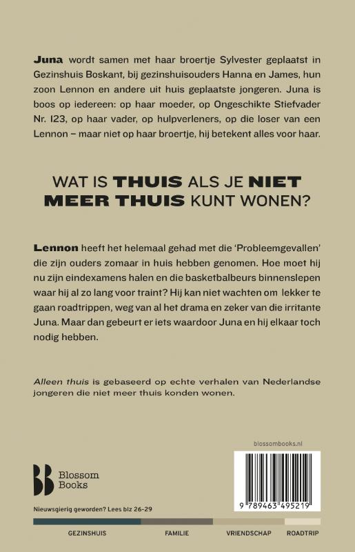 Achterkant van Alleen thuis
