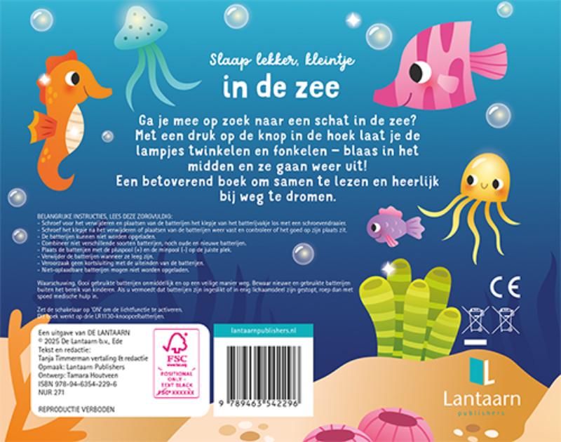 Achterkant van Slaap lekker, kleintje - In de zee