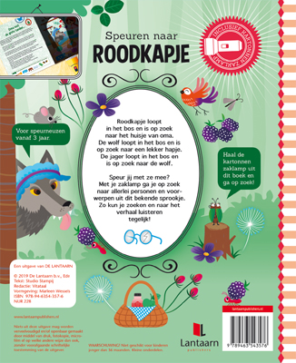 Achterkant van Speuren naar Roodkapje
