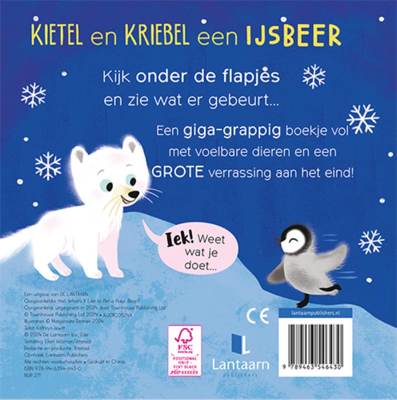 Achterkant van Kietel en kriebel een ijsbeer