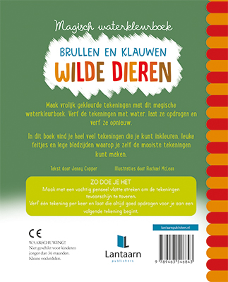 Achterkant van Magisch waterkleurboek Wilde dieren