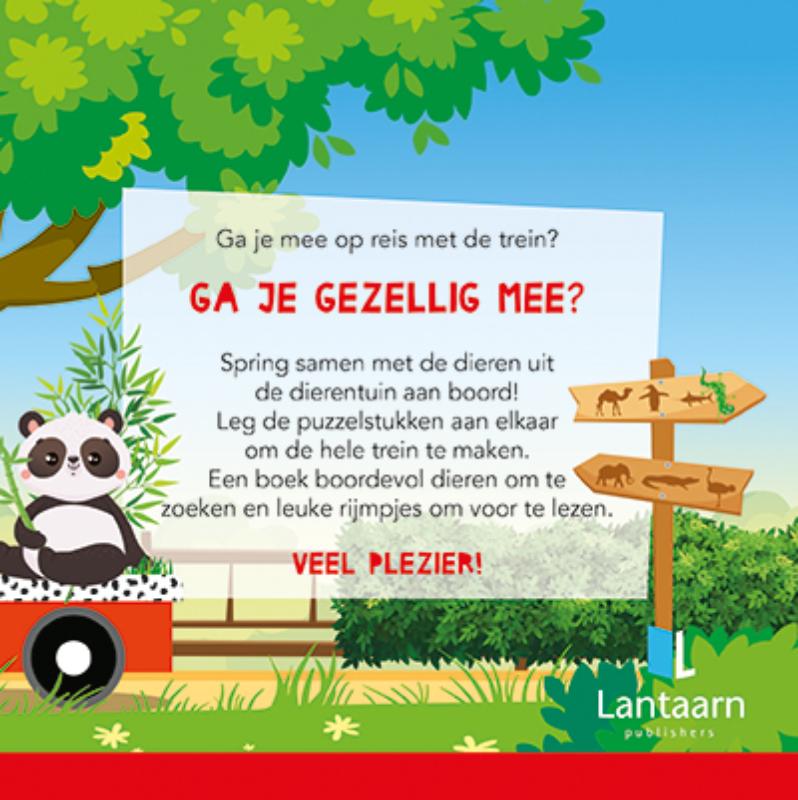 Achterkant van Puzzeltrein Dierentuin