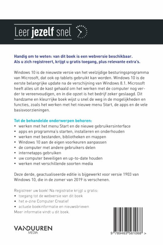 Achterkant van Windows 10