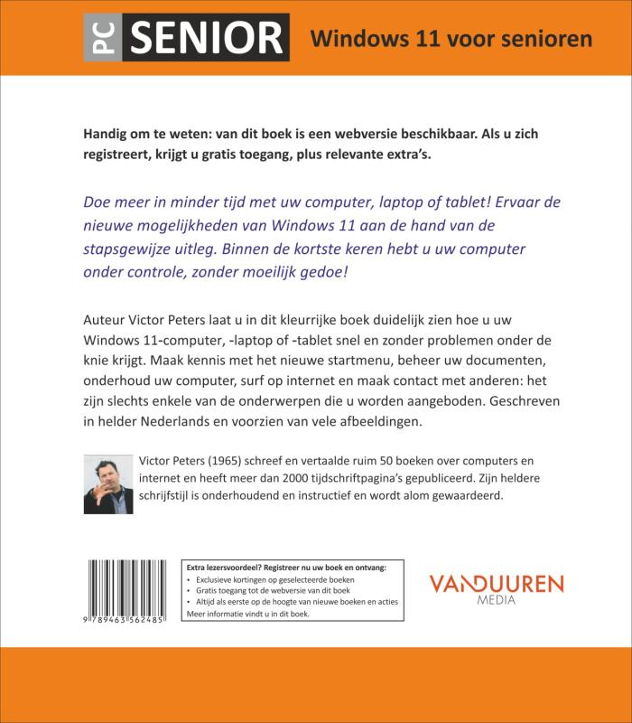Achterkant van Windows 11 voor senioren