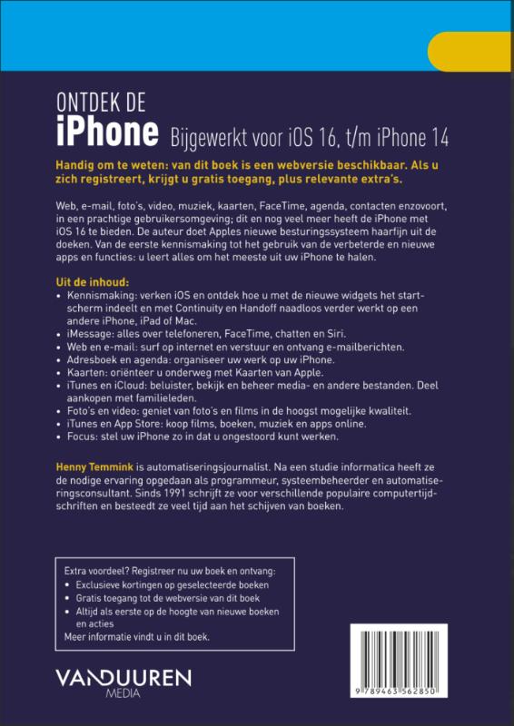 Achterkant van Ontdek de iPhone - bijgewerkt voor iOS 16