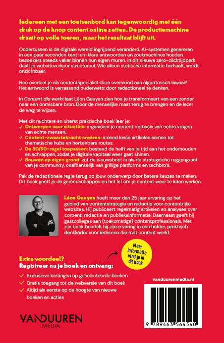 Achterkant van Content die werkt