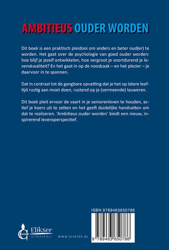 Achterkant van Ambitieus ouder worden