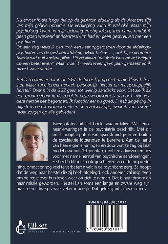 Achterkant van Herstel na dertien jaar overleven in de psychiatrie