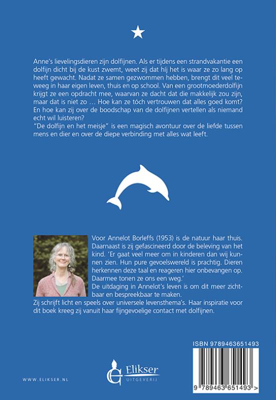 Achterkant van De dolfijn en het meisje