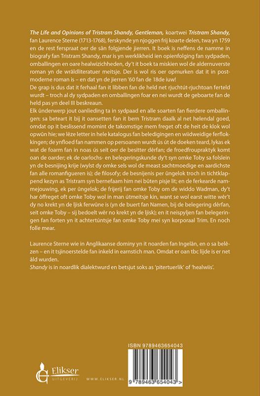 Achterkant van It libben en de opfettingen fan de hear Tristram Shandy