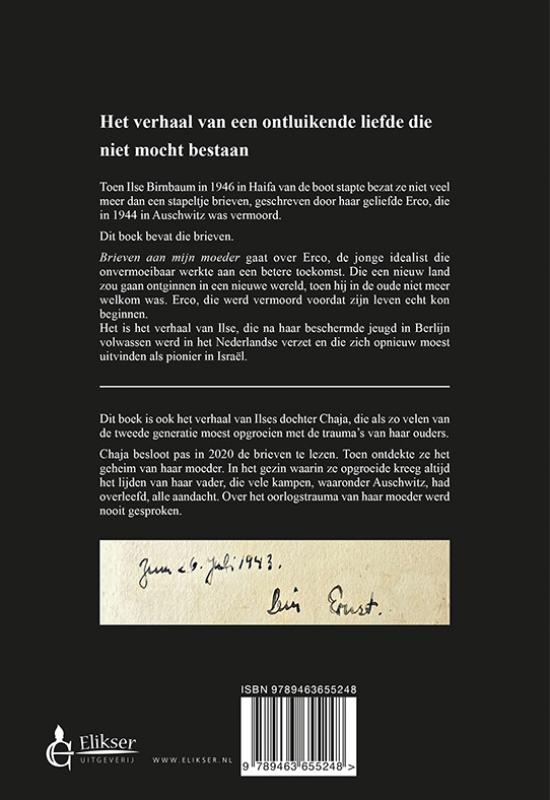 Achterkant van Brieven aan mijn moeder