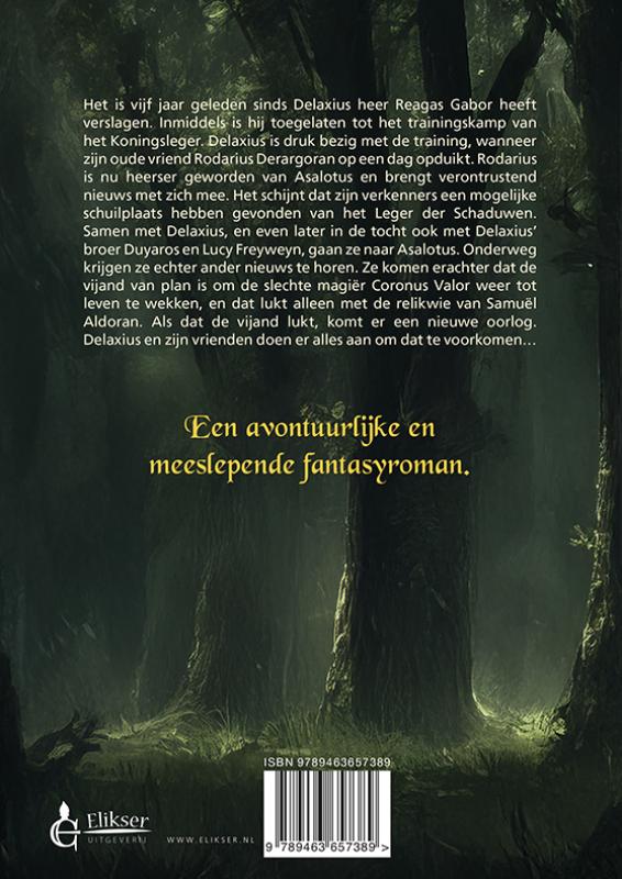 Achterkant van Delaxius en de verloren relikwie