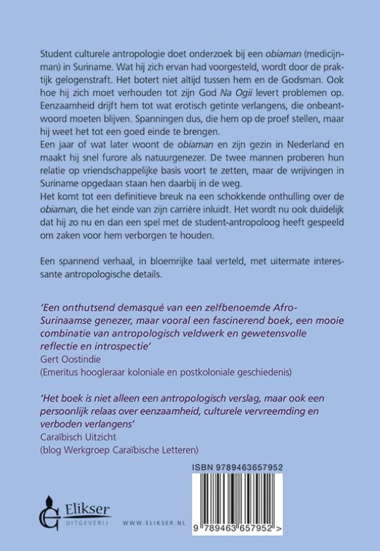 Achterkant van Opkomst en val van een Surinaamse obiaman