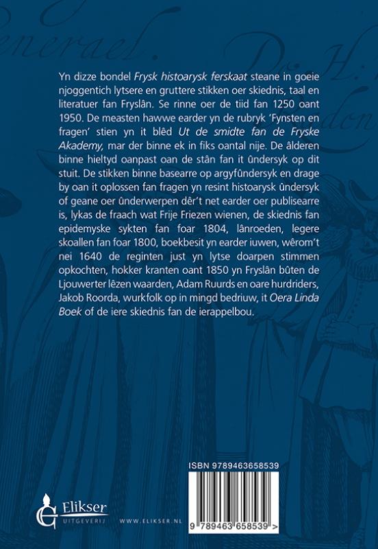 Achterkant van Frysk histoarysk ferskaat