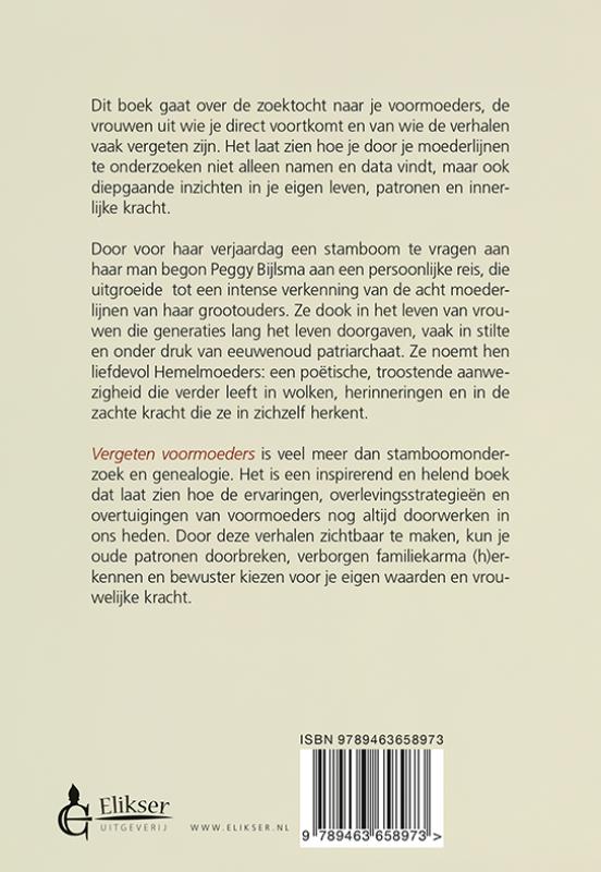 Achterkant van Vergeten voormoeders