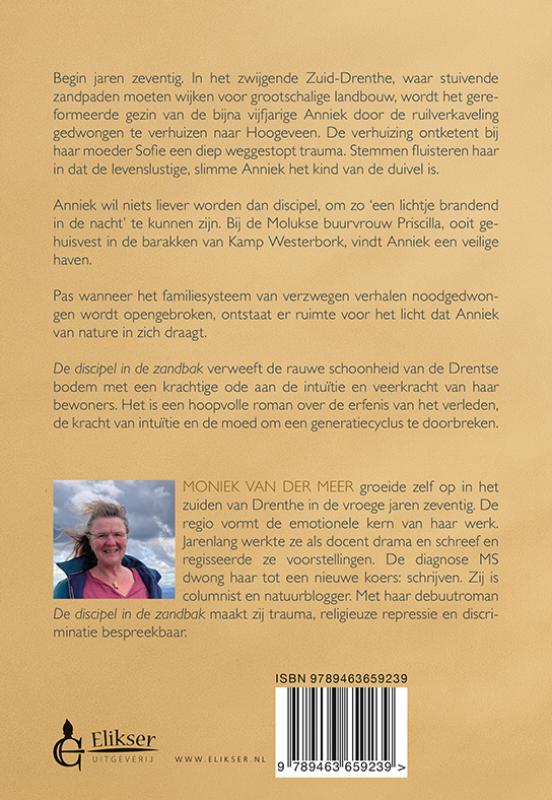 Achterkant van De discipel in de zandbak