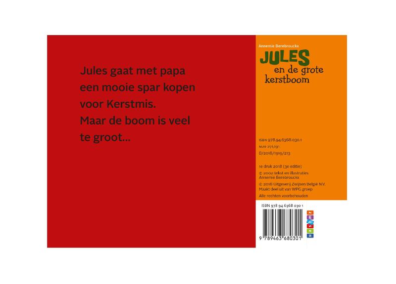 Achterkant van Jules en de grote kerstboom