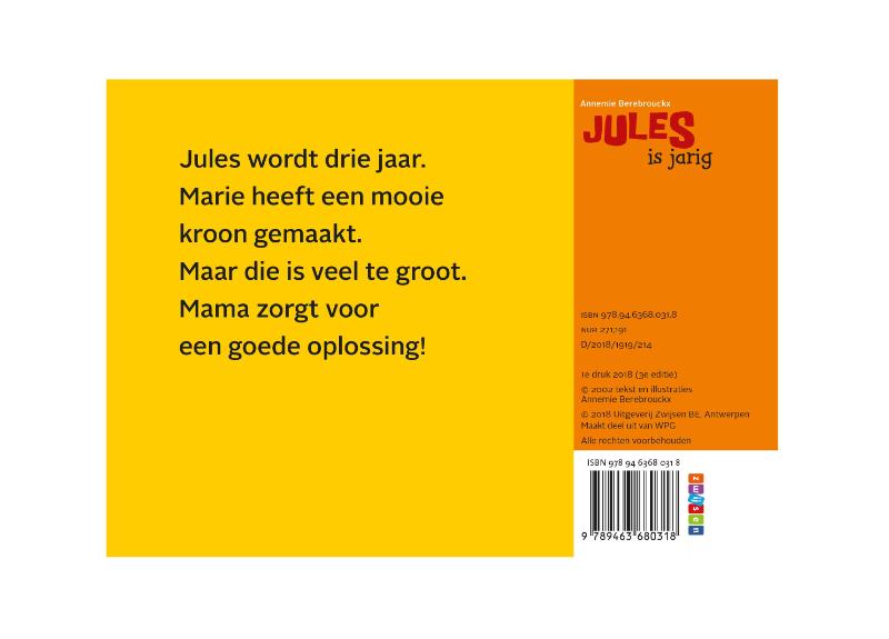 Achterkant van Jules is jarig