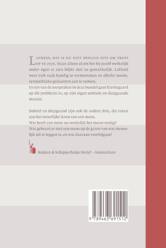 Achterkant van De lafheid te lijf