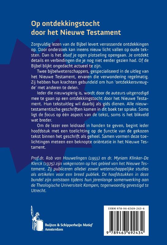 Achterkant van Op ontdekkingstocht door het Nieuwe Testament