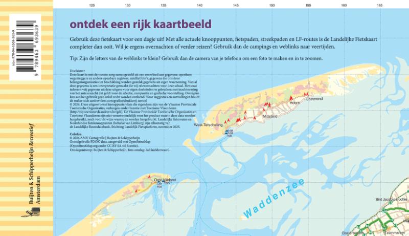 Achterkant van Landelijke fietskaart