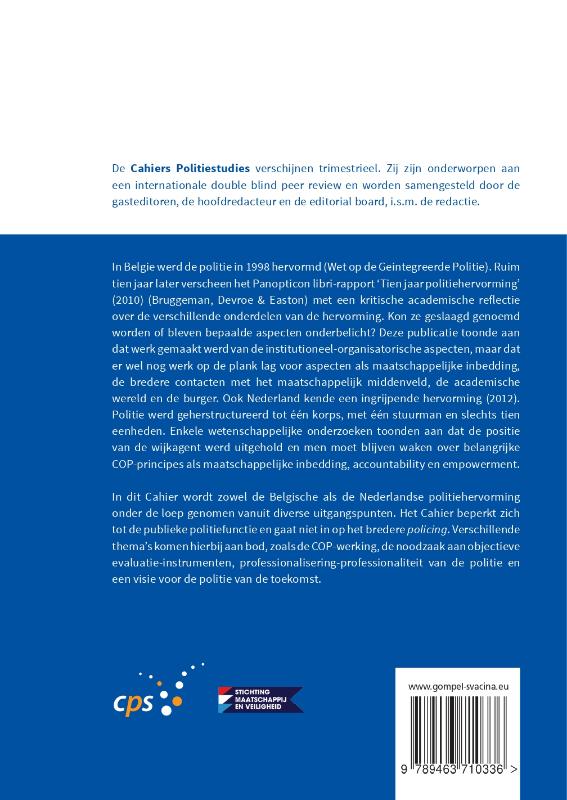 Achterkant van Evaluatie van de politie