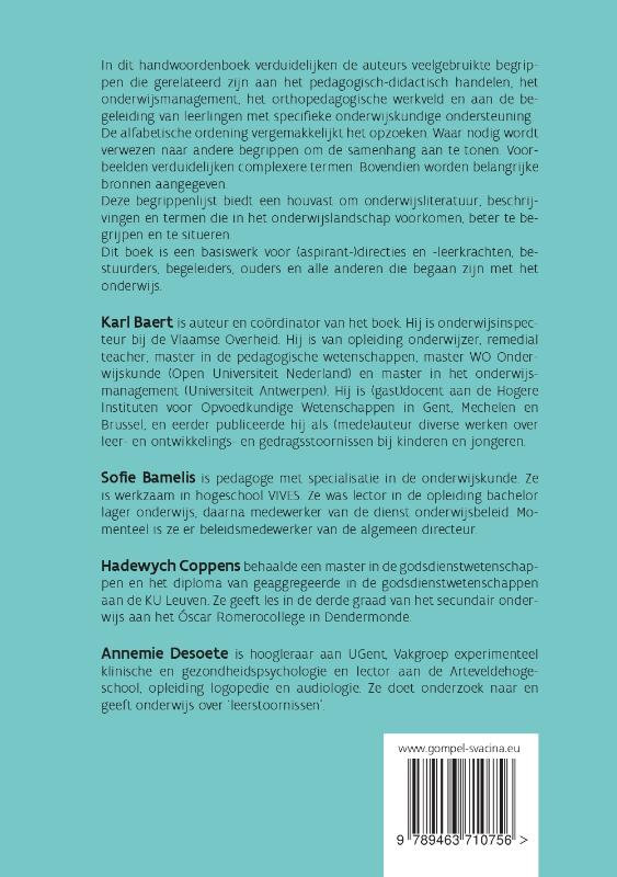 Achterkant van Handwoordenboek Basisonderwijs