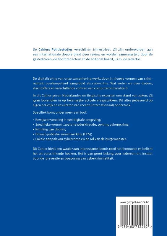 Achterkant van Politie en cybercrime