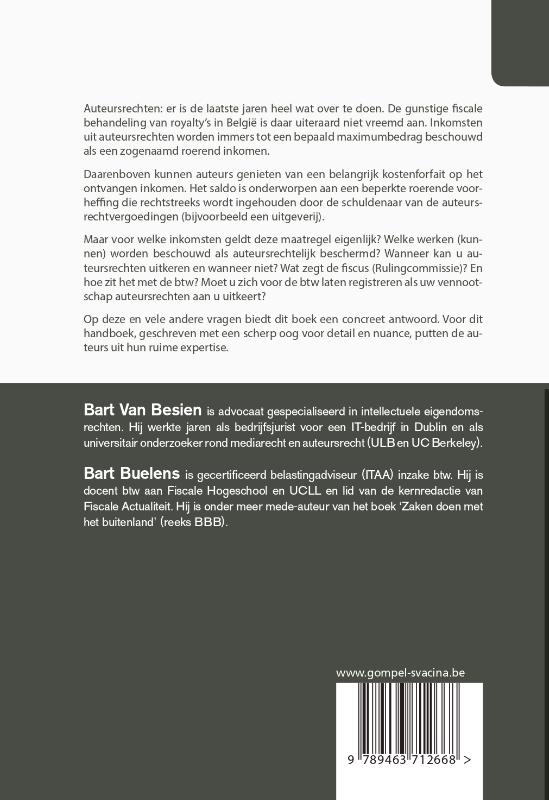 Achterkant van 45-Auteursrechten en belastingen