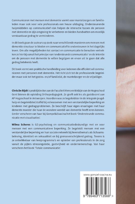 Achterkant van Ondersteunde communicatie bij dementie