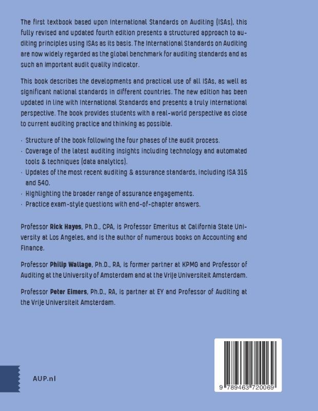 Achterkant van Principles of International Auditing and Assurance