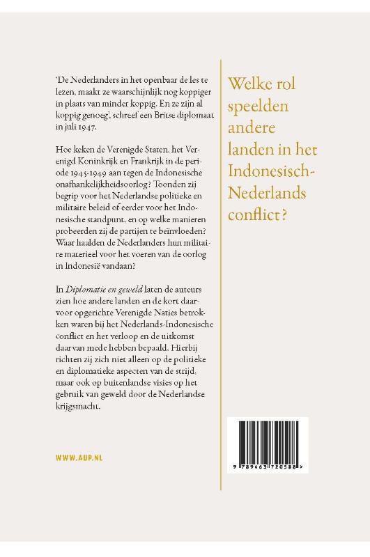 Achterkant van Diplomatie en geweld