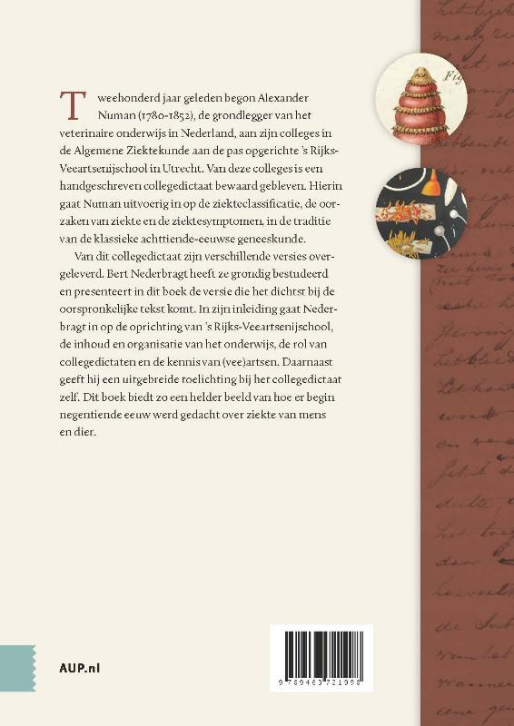 Achterkant van Alexander Numan (1780-1852) en de Algemene Veterinaire Ziektekunde