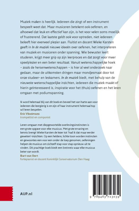 Achterkant van In de muziek