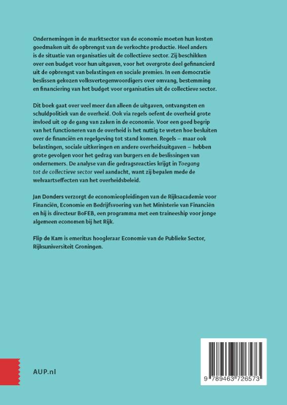 Achterkant van Toegang tot de collectieve sector
